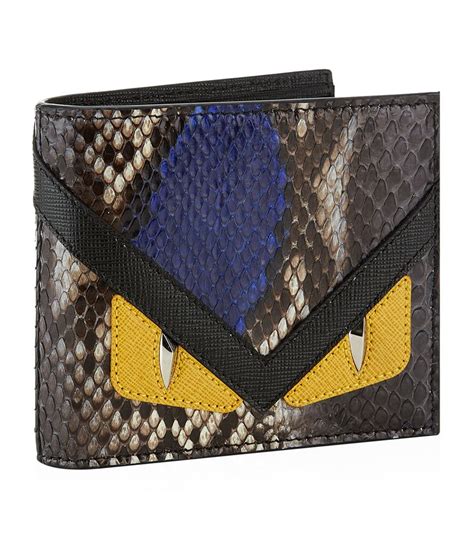 mens wallet fendi|Fendi monster eye wallet.